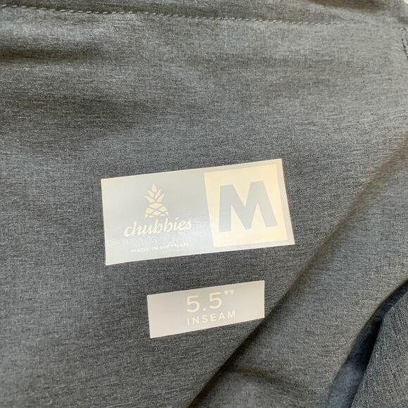 Chubbies Shorts Mens M Medium Charcoal Grey Mid Rise Elastic Waist Stretch Swim - Picture 10 of 13